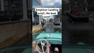 Amphicar Landing amphicar amphibiousvehicles car boat both landing disney springs fyp [upl. by Jamey]