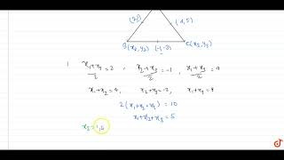 If the midpoints of the sides of a triangle are 2113a n d45 then find the coordin [upl. by Cartan439]