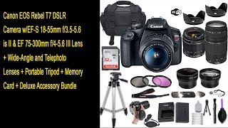 Canon EOS Rebel T7 DSLR Camera [upl. by Filip]