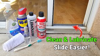 How To Clean amp Lubricate Sliding Patio Doors or Window Tracks  Slide OpenClose Easier [upl. by Steffane]