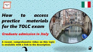 How to access practice materials for TOLC exam [upl. by Gregson]