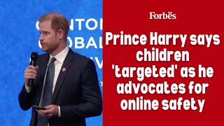 Prince Harry says social media is harmful by design targets children [upl. by Kylander657]