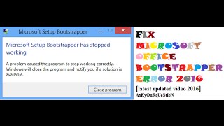 FIX MICROSOFT OFFICE BOOTSTRAPPER ERROR 2013 latest updated video 2016 [upl. by Mattson]