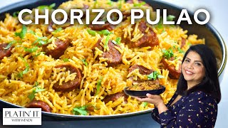 ONEPOT Chorizo Rice  Chorizo Pulao  Sausage Rice [upl. by Koch700]