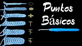 Crochet Fácil Puntos Básicos Repaso para Principiantes  How To Crochet [upl. by Allehcram]