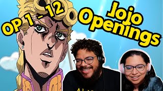 First Time Reaction to JoJos Bizarre Adventure Openings [upl. by Eimam]