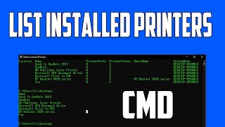 How To List Installed Printers in Windows 10 using CMD [upl. by Herman]