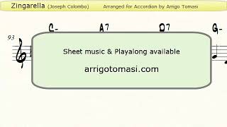 Zingarella Joseph Colombo  Accordion Sheet music [upl. by Angadresma]