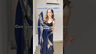 DIY blouse of dupatta 🤍 Save this for wedding season ✨ diy diyhacks fashionhacks weddingoutfit [upl. by Audi333]