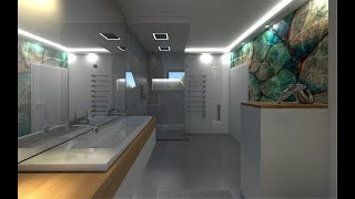 Badezimmer Design mit Dachschräge Wandtapete Glamora als fugenloses Baddesign [upl. by Matless]