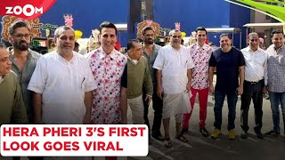 Hera Pheri 3s first look goes VIRAL Akshay Kumar Paresh Rawal amp Suniel Shettys look REVEALED [upl. by Sigler738]