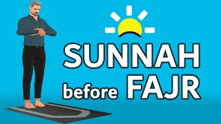 How to pray Sunnah before Fajr for men beginners  with Subtitle [upl. by Asilaj]