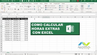 Como Calcular Horas Extras con Excel [upl. by Atinob]