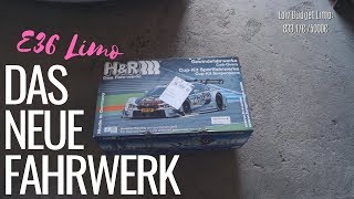 BMW E36 316i  Das HampR Fahrwerk kommt rein  Fahrwerk Teil 1   LBL Projekt 06 [upl. by Ayenat292]