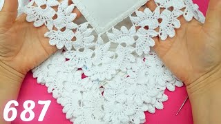 ¡Hermosa puntilla de ENCAJE Aprende con este tutorial 🌷 687 [upl. by Laynad]