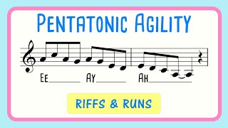 Pentatonic Riffs and Runs Vocal Warm Up  Vocal Agility Ee Ay Ah [upl. by Lraed]