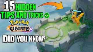 15 Hidden tips and tricks in Pokemon unite that you didnt know about [upl. by Sucramat740]