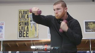 CAMP FOOTAGE  CANELO ALVAREZ QUIETLY GRINDING FOR MOVE UP TO 168 LBS [upl. by Bak77]