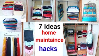 7 home organising hacksspace saving hackscloth organisation ideasold carry bag reuseclothe reuse [upl. by Mendie]