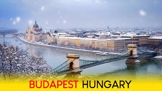 Budapest Hungarys FIRST Snowfall Caught on Camera Walking Tour [upl. by Jephthah]