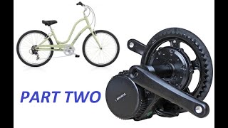 Electra Townie Electric Conversion using a 500W Bafang BBS01B Ebike Kit Part 2 [upl. by Adia]