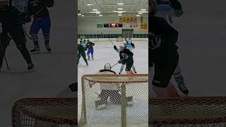 Mattys Fight For Puck Leads To Goal goprohockey beerleaguehockey cambox [upl. by Dloraj]