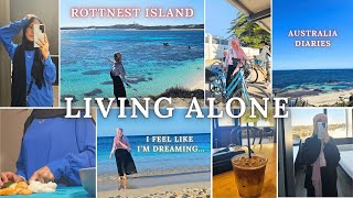 ROTTNEST ISLAND VLOG  LIVING ALONE in AUSTRALIA  bike tour Quokkas stunning beaches sunset 🇲🇦🇦🇺 [upl. by Tennos]