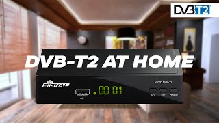 DVBT2 at home  SIGNAL T2 BOX installation [upl. by Possing]