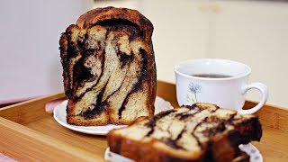 Chocolate Swirl Bread Babka  Panasonic Bread Maker SDP104  Recipe By ZaTaYaYummy [upl. by Ominoreg]