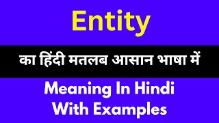 Entity meaning in HindiEntity का अर्थ या मतलब क्या होता है [upl. by Eceeryt597]