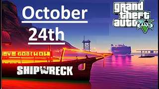 GTA V Online Shipwreck Location For October 24 2024 [upl. by Ettegroeg]