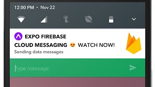 Sending Firebase Data Messages to Expo Android [upl. by Nyliram]