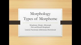 Morpheme and its types Free Morpheme and Bound Morpheme Khan Lectures [upl. by Corliss51]