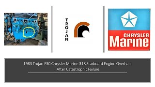 1983 Trojan F30 Chrysler Marine 318 Engine Overhaul After Catastrophic Failure [upl. by Singhal]