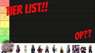 Breathing Tier list  DSRPG2 Demon Slayer RPG2 [upl. by Ahcim]