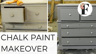 Chalk Paint Dresser Makeover  From Gross to Gorgeous  Salvaged DIY [upl. by Lavinie522]