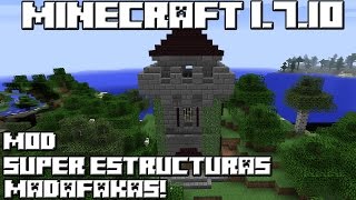 Minecraft 1710 MOD SUPER ESTRUCTURAS MADAFAKAS [upl. by Elirpa365]