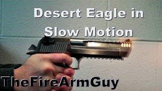 Shooting a 50 AE Desert Eagle in SloMo  TheFireArmGuy [upl. by Namie]