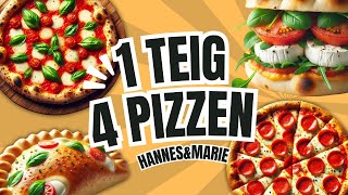 1 Teig 4 Pizzen – so gelingt dir ein UNVERGESSLICHER Pizzaabend 🍕 [upl. by Lemmor428]