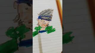 Kakashi without mask DRAWING Mask kakashidrawing [upl. by Jinny727]