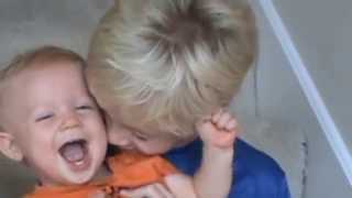 Adorable Austin laughing with his big brother Ryan [upl. by Kapeed]