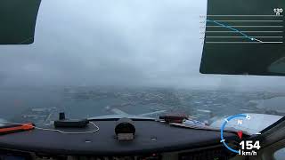 ILS 19 approach in Reykjavík Airport BIRK july 2024 in bad weather [upl. by Ahsenhoj]