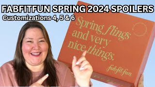 Fabfitfun SPOILERS  Spring 2024  Customizations 4 5 amp 6 Spoiler [upl. by Levey]