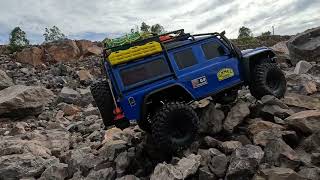 110 scale Off Road RC Traxxas TRX4 Land Rover Defender Blue Adventure drive Amazing Trip [upl. by Atnoek176]