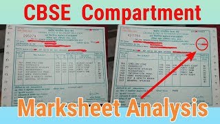 CBSE Marksheet of Compartment Examinations  Difference Between Pass amp Compartment Marksheet [upl. by Enuahs]