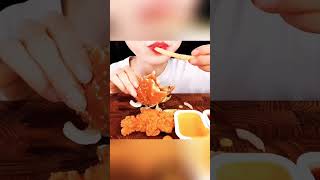 ASMR MUKBANG EATING SPICY CHICKEN BURGER WITH SOUCE chickenburger shorts [upl. by Veda]