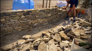 Stone Wall Build  Part 2 [upl. by Cirad]