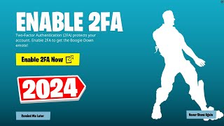 HOW TO ENABLE 2FA IN FORTNITE 2024 EASY METHOD [upl. by Denn]