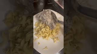 Stroganoff food review shorts autism ￼ autisticcontentcreator creamofmushroom homemade ￼ [upl. by Sutsugua]