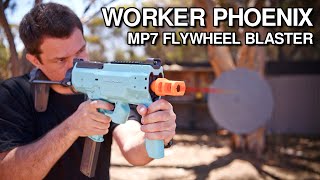 Worker Phoenix 20 Flywheel Nerf Blaster [upl. by Einad]